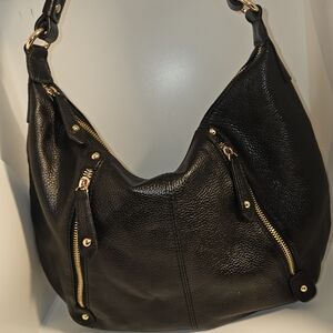 Erica Anenberg Black Leather Hobo Bag